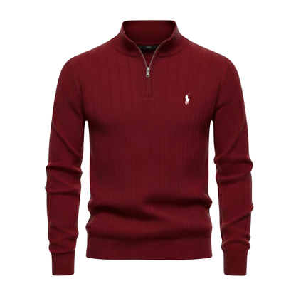 Ribbed Quarter Zip Jumper