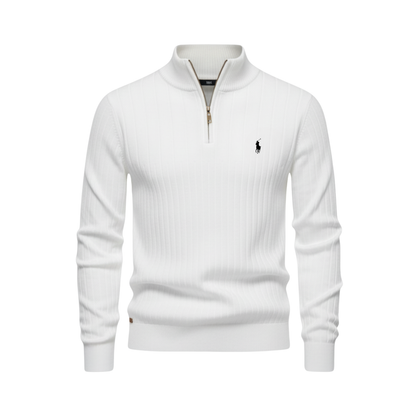 Ribbed Quarter Zip Jumper