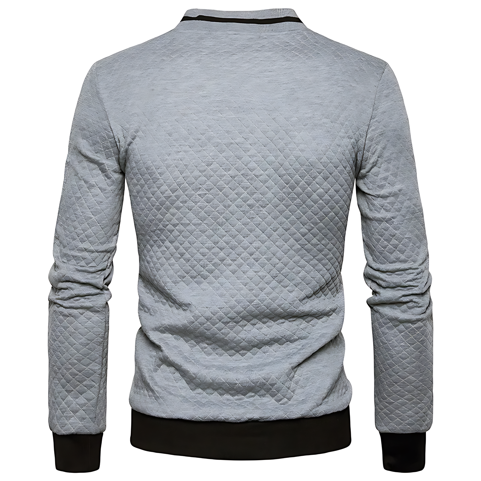 OUTLET  Men's Modern Quilted Zip-Up Bomber Jacket with Contrast Trim