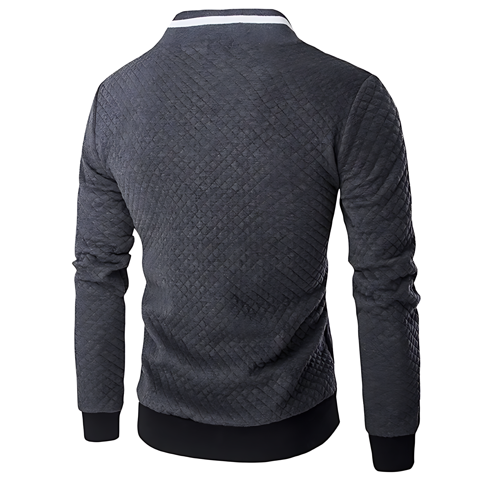 OUTLET  Men's Modern Quilted Zip-Up Bomber Jacket with Contrast Trim